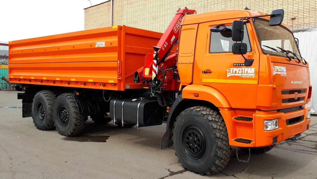 Самосвал камаз 65115  с КМУ Hangil HGC 986